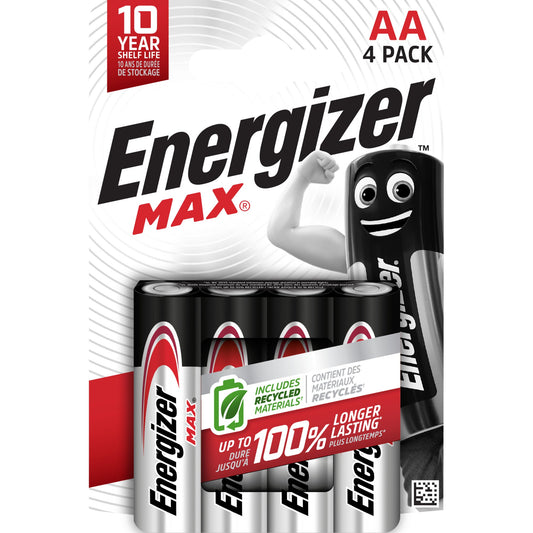 Energizer® Batterie Max® AA/Mignon LR6 Alkaline 1,5V 4 St./Pack.
