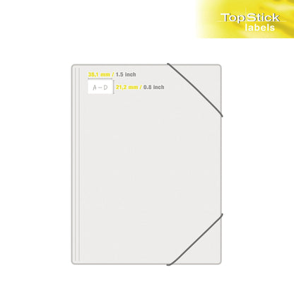 Universaletikett TopStick 38 x 21,2 mm (B x H) nicht wieder ablösbar Papier weiß 6.500 Etik./Pack.
