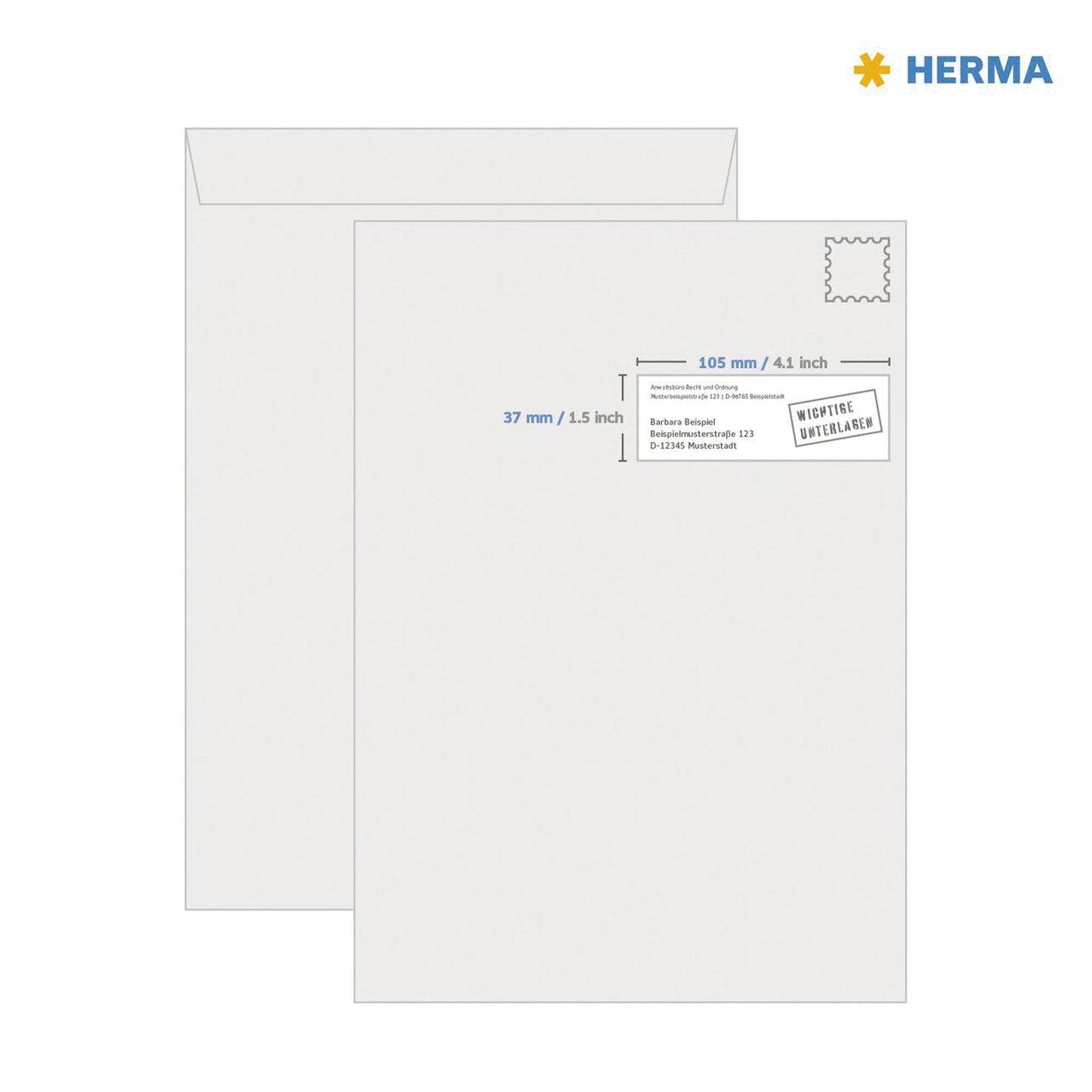 HERMA Universaletikett 105 x 37 mm (B x H) nicht wieder ablösbar Papier rot 1.600 Etik./Pack.