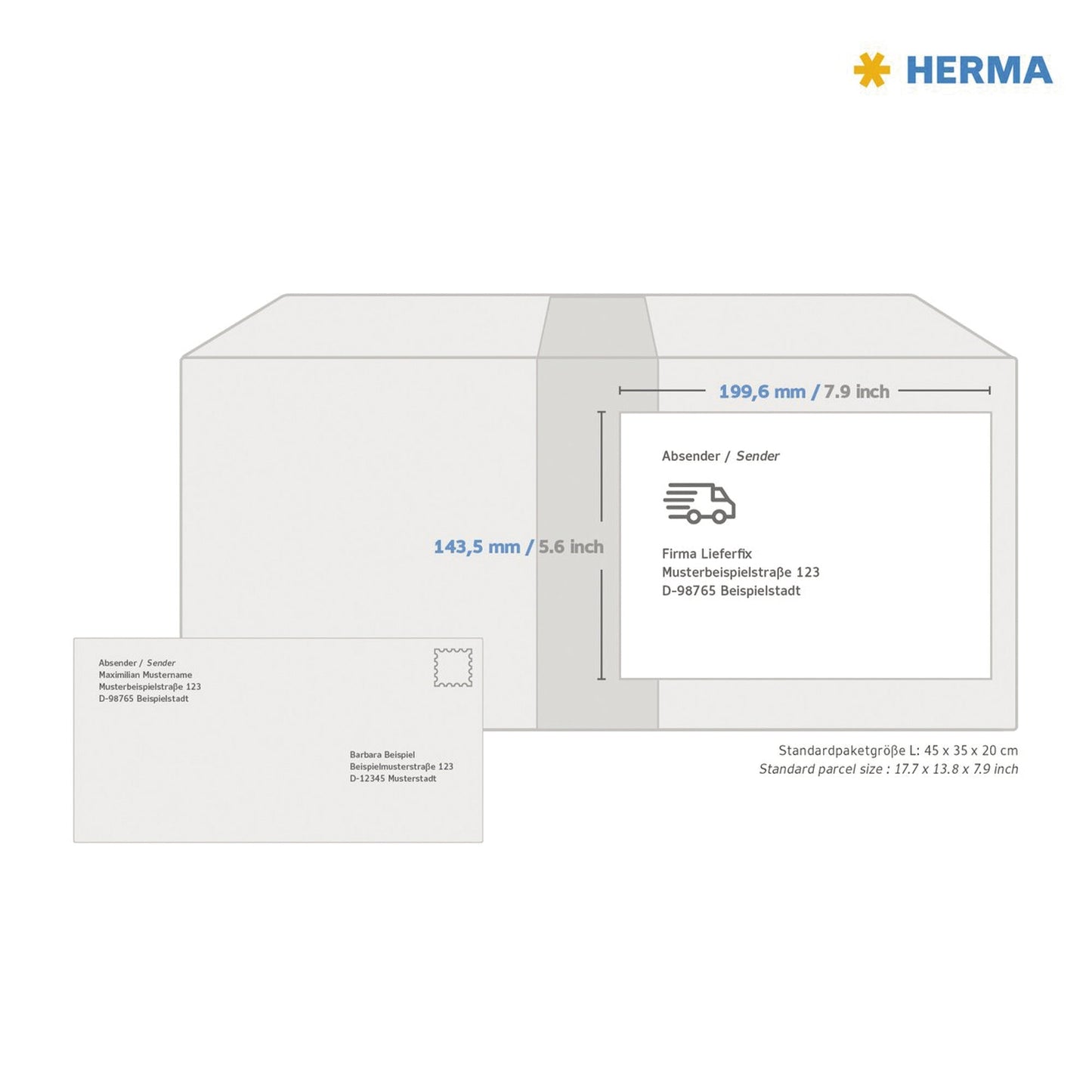 HERMA Universaletikett SPECIAL 199,6 x 143,5 mm (B x H) nicht wieder ablösbar Papier gelb 200 Etik./Pack.