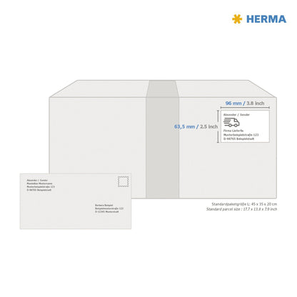 HERMA Universaletikett SPECIAL 96 x 63,5 mm (B x H) nicht wieder ablösbar Papier weiß 200 Etik./Pack.