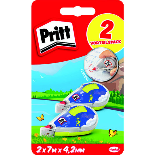 Pritt Korrekturroller Mini flex 4,2 mm x 7 m (B x L) keine seitliche Anwendung 2 St./Pack.