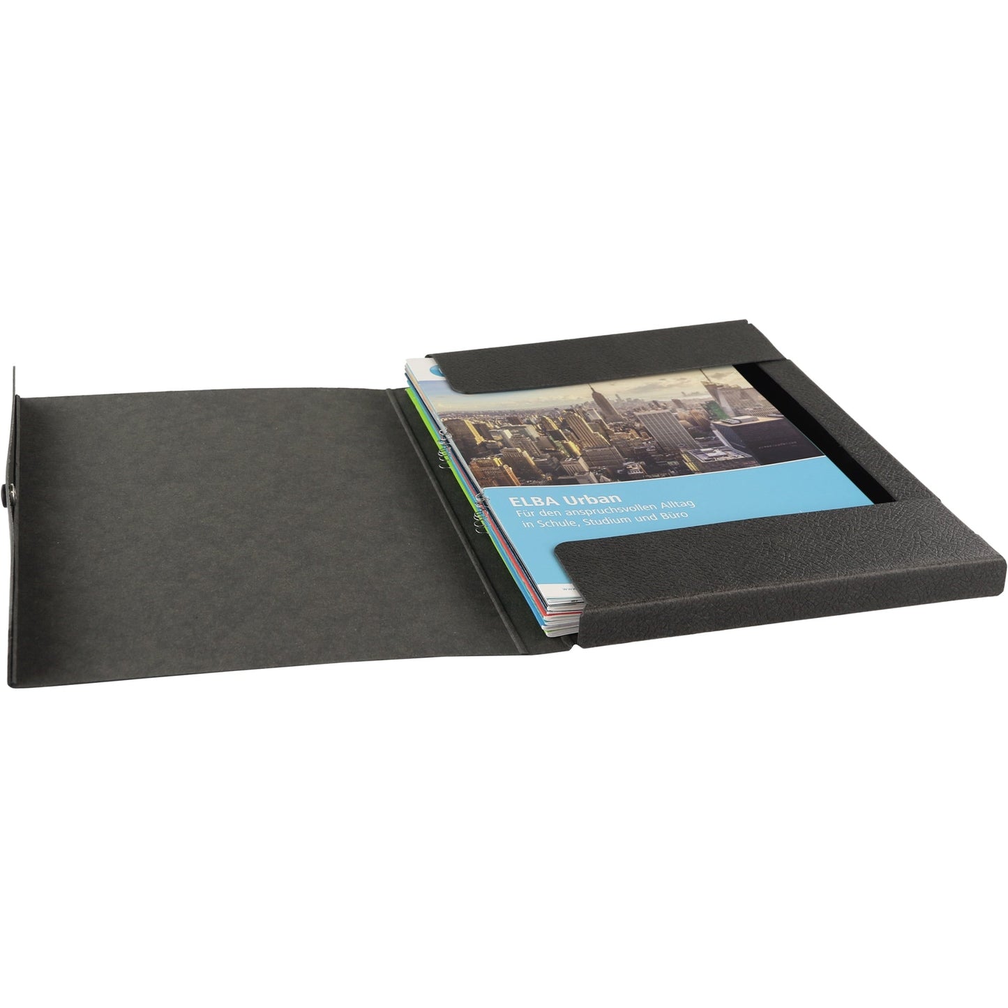 ELBA Dokumentenmappe 24,5 x 31,8 cm (B x H) DIN A4 180 Bl. (80 g/m²) 20mm Hartpappe, recycelt schwarz