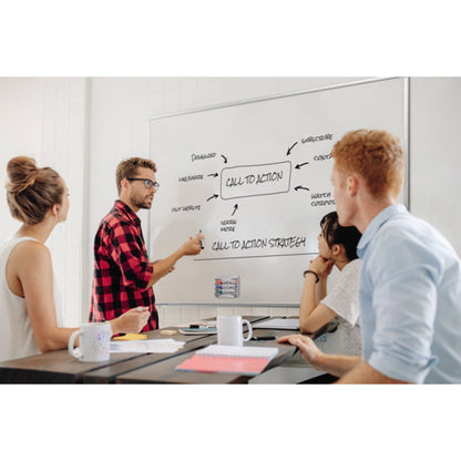 Legamaster Whiteboard PREMIUM PLUS Maße der Oberfläche: 120 x 120 cm (B x H) Tafel magnethaftend nicht beidseitig beschreibbar inkl. einem schwarzen Boardmarker TZ 1 Stahl emailliert weiß
