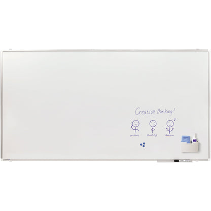Legamaster Whiteboard PREMIUM PLUS Maße der Oberfläche: 180 x 90 cm (B x H) Tafel magnethaftend nicht beidseitig beschreibbar inkl. einem schwarzen Boardmarker TZ 1 Stahl emailliert weiß