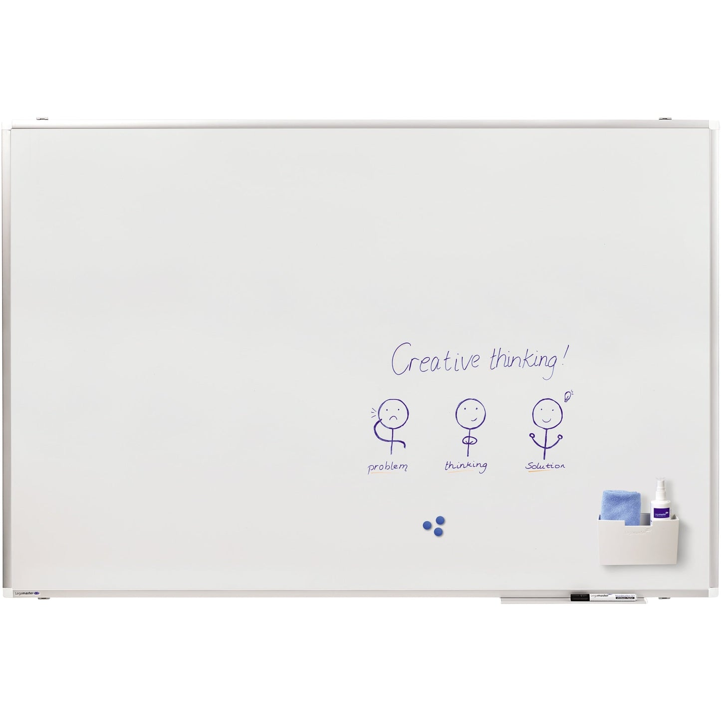 Legamaster Whiteboard PREMIUM PLUS Maße der Oberfläche: 150 x 100 cm (B x H) Tafel magnethaftend nicht beidseitig beschreibbar inkl. einem schwarzen Boardmarker TZ 1 Stahl emailliert weiß