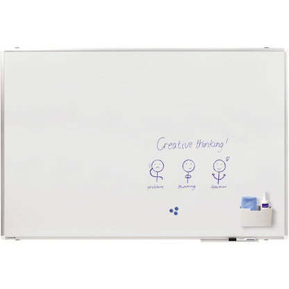 Legamaster Whiteboard PREMIUM PLUS Maße der Oberfläche: 150 x 100 cm (B x H) Tafel magnethaftend nicht beidseitig beschreibbar inkl. einem schwarzen Boardmarker TZ 1 Stahl emailliert weiß