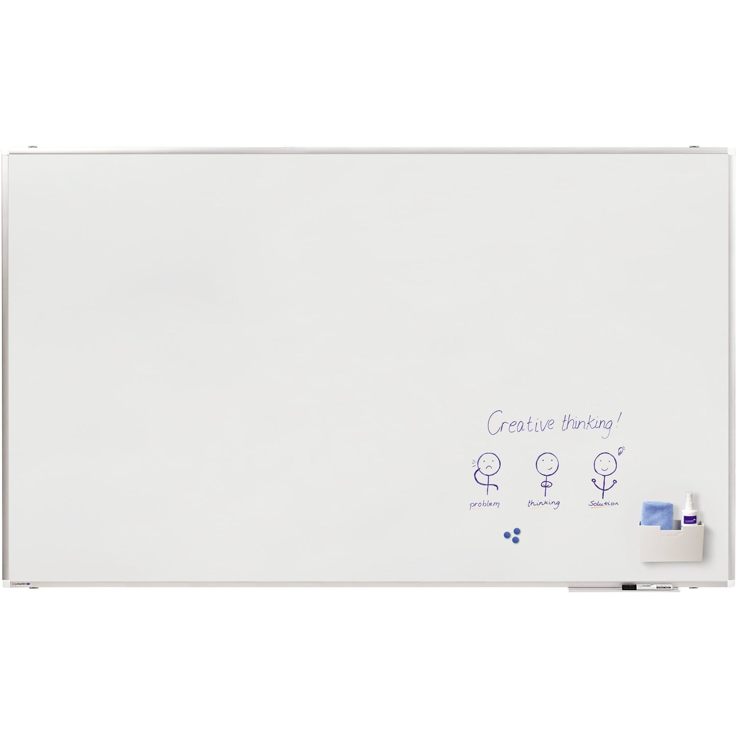 Legamaster Whiteboard PREMIUM PLUS Maße der Oberfläche: 200 x 120 cm (B x H) Tafel magnethaftend nicht beidseitig beschreibbar inkl. einem schwarzen Boardmarker TZ 1 Stahl emailliert weiß
