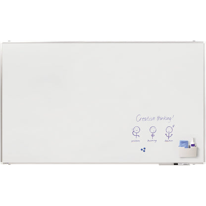 Legamaster Whiteboard PREMIUM PLUS Maße der Oberfläche: 200 x 120 cm (B x H) Tafel magnethaftend nicht beidseitig beschreibbar inkl. einem schwarzen Boardmarker TZ 1 Stahl emailliert weiß