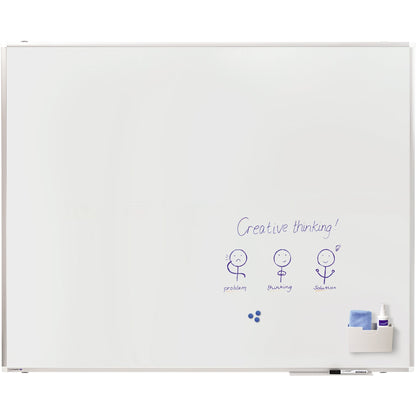 Legamaster Whiteboard PREMIUM PLUS Maße der Oberfläche: 150 x 120 cm (B x H) Tafel magnethaftend nicht beidseitig beschreibbar inkl. einem schwarzen Boardmarker TZ 1 Stahl emailliert weiß