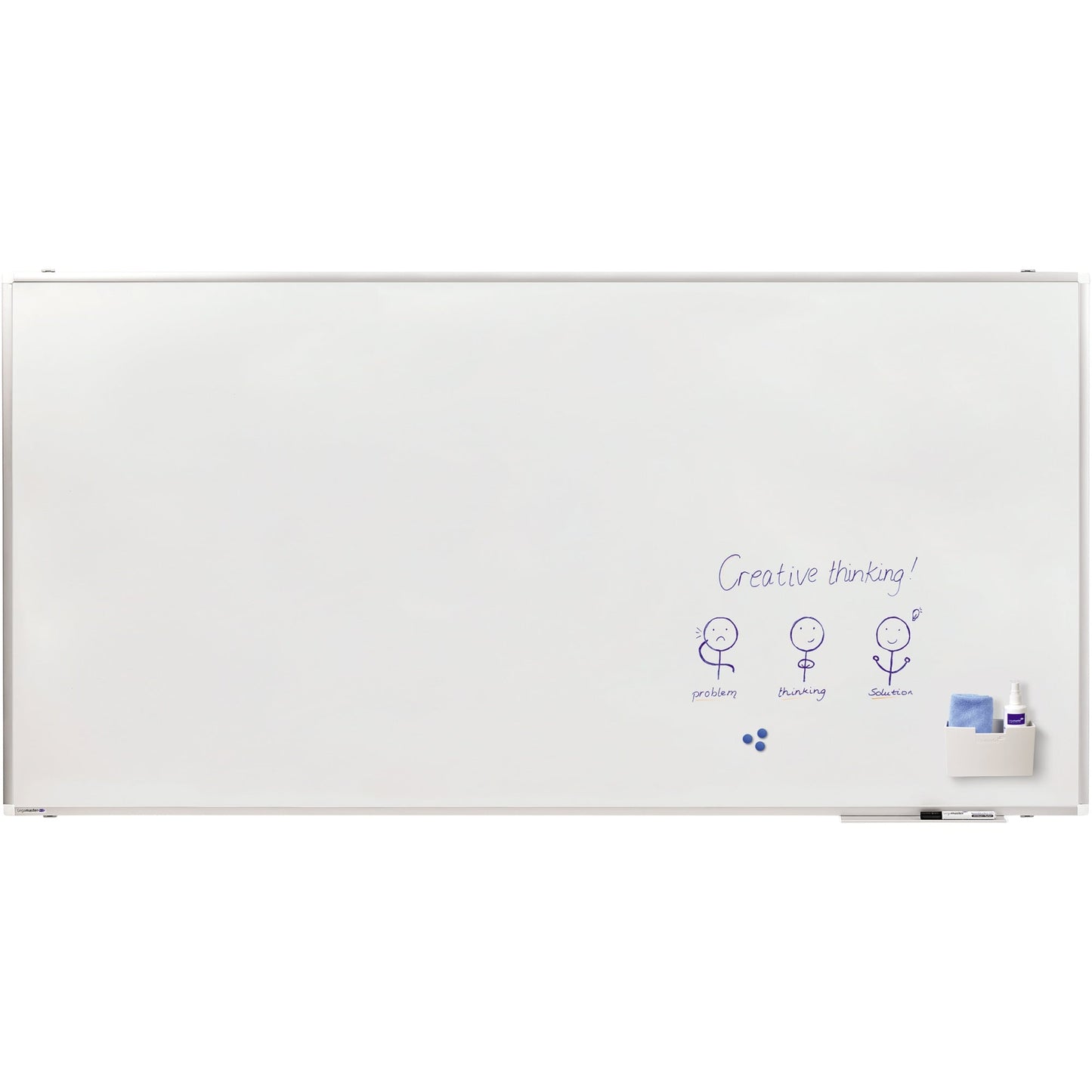 Legamaster Whiteboard PREMIUM PLUS Maße der Oberfläche: 200 x 100 cm (B x H) Tafel magnethaftend nicht beidseitig beschreibbar inkl. einem schwarzen Boardmarker TZ 1 Stahl emailliert weiß