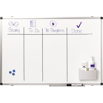 Legamaster Whiteboard PREMIUM Maße der Oberfläche: 90 x 60 cm (B x H) Tafel magnethaftend nicht beidseitig beschreibbar inkl. Boardmarker Stahl lackiert weiß