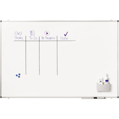 Legamaster Whiteboard PREMIUM Maße der Oberfläche: 150 x 100 cm (B x H) Tafel magnethaftend nicht beidseitig beschreibbar inkl. Boardmarker Stahl lackiert weiß
