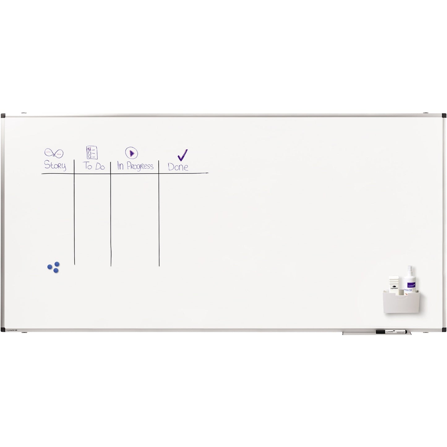 Legamaster Whiteboard PREMIUM Maße der Oberfläche: 200 x 100 cm (B x H) Tafel magnethaftend nicht beidseitig beschreibbar inkl. Boardmarker Stahl lackiert weiß
