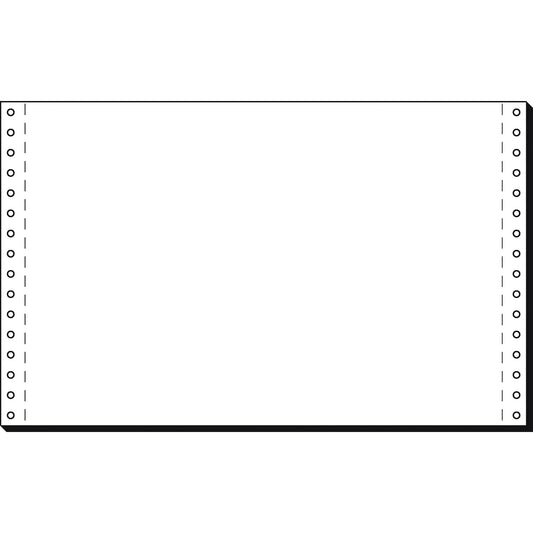 SIGEL Computerpapier DIN A4 quer blanko 60g/m² elementar chlorfrei gebleicht, holzfrei Längsperforation weiß 2.000 Bl./Pack.