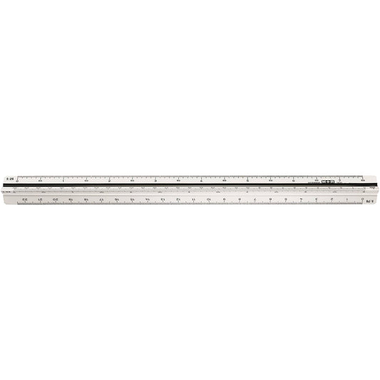 M+R Dreikantmaßstab 30cm Vermessung 2: 1:500, 1:1000, 1:1250, 1:1500, 1:2000, 1:2500 Kunststoff weiß
