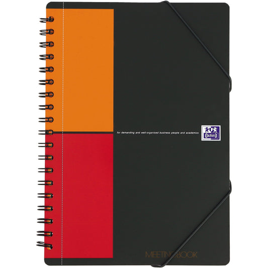Oxford Collegeblock International Meetingbook DIN B5 kariert Polypropylen grau/orange/rot 80 Bl.