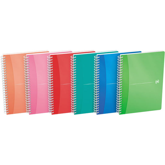 Oxford Collegeblock MyColours DIN A5 kariert 90g/m² Polypropylen farbig sortiert (freie Farbauswahl nicht möglich) 90 Bl.
