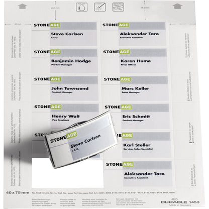 DURABLE Einsteckschild BADGEMAKER® 75 x 40 mm (B x H) 150g/m² Karton weiß 240 St./Pack.