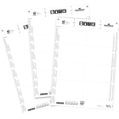 DURABLE Einsteckschild BADGEMAKER® 90 x 60 mm (B x H) 150g/m² Karton weiß 160 St./Pack.