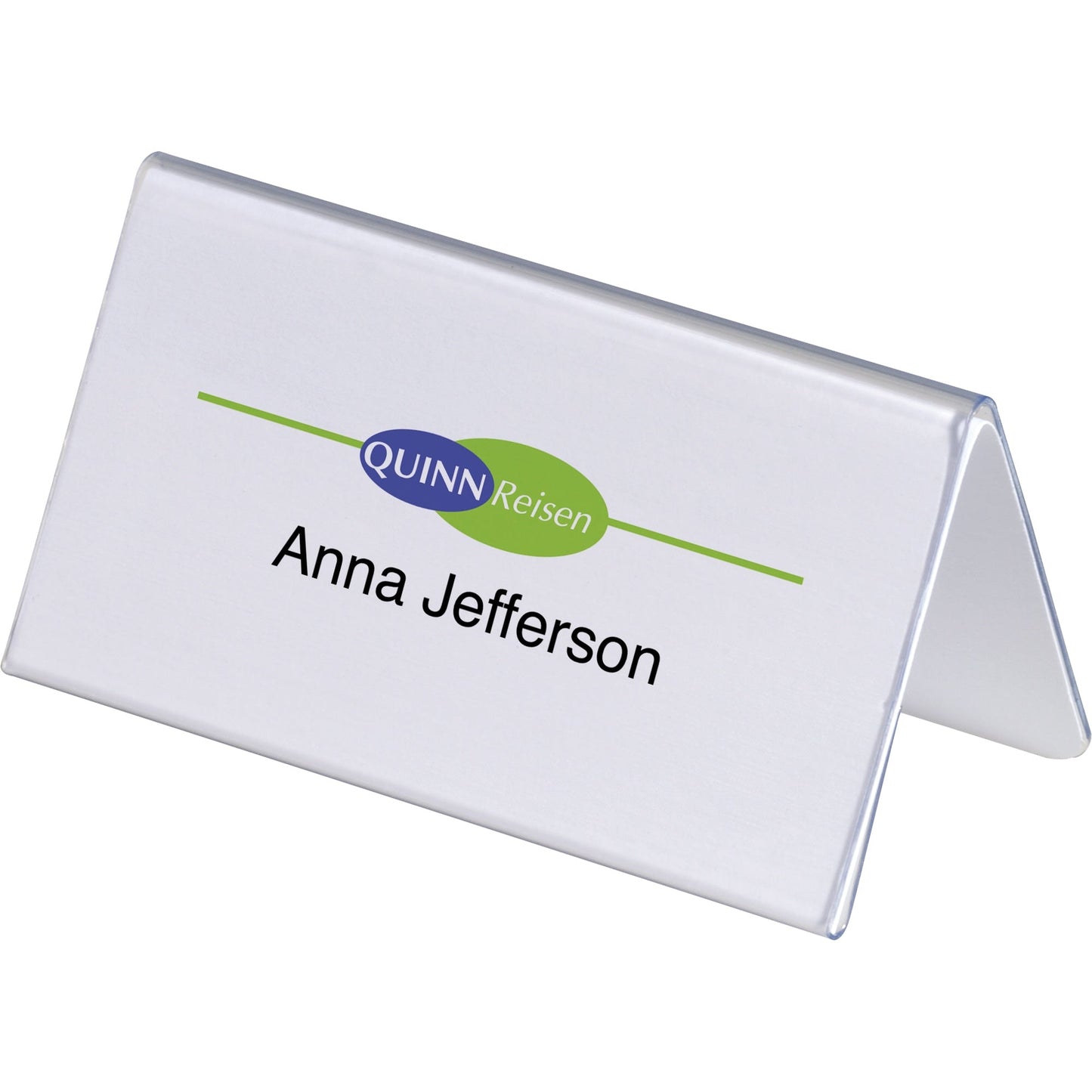 DURABLE Tischnamensschild 100 x 52/104 mm (B x H) PVC-Hartfolie transparent 25 St./Pack.