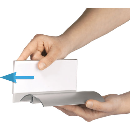 DURABLE Tischnamensschild DESK PRESENTER DE LUXE 210 x 61 mm (B x H) Acryl/Aluminium transparent 2 St./Pack.