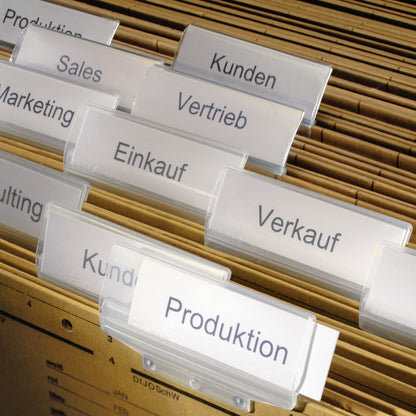 SIGEL Beschriftungsetikett Falken, Leitz Hängemappen Papier weiß 156 Etik./Pack.