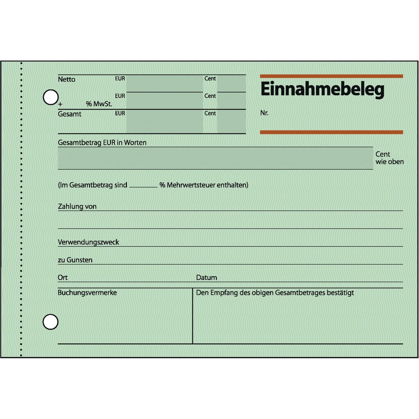 SIGEL Einnahmebeleg EB 615 DIN A6 quer 60g/m² 50 Bl.