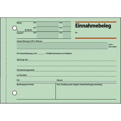 SIGEL Einnahmebeleg EB 615 DIN A6 quer 60g/m² 50 Bl.