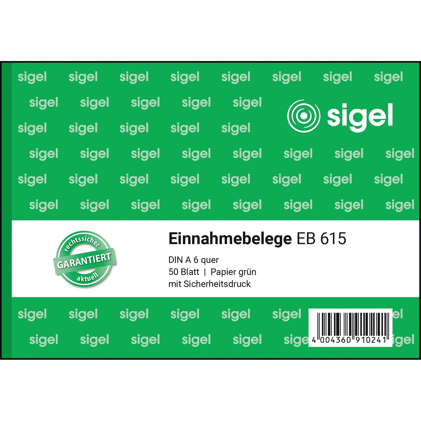 SIGEL Einnahmebeleg EB 615 DIN A6 quer 60g/m² 50 Bl.