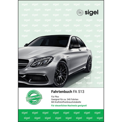 SIGEL Fahrtenbuch FA 513 DIN A5 PKW grün 32 Bl.