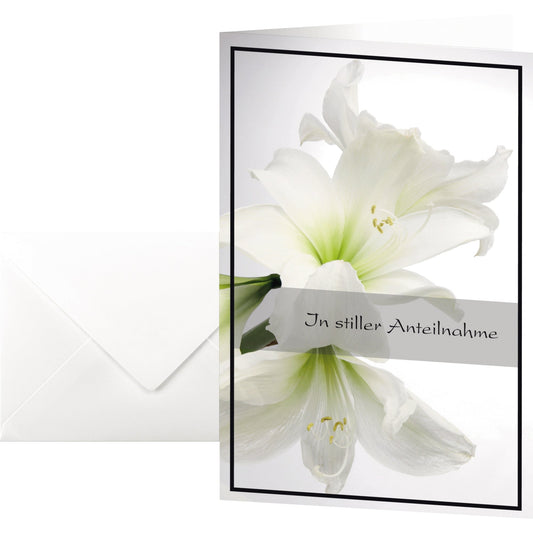 SIGEL Faltkarte Trauerkarte 220g/m² farbig Amaryllis 10 St./Pack.