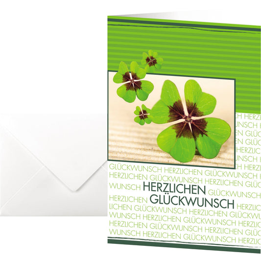 SIGEL Faltkarte Glückwunschkarte 220g/m² farbig Fortune 10 St./Pack.