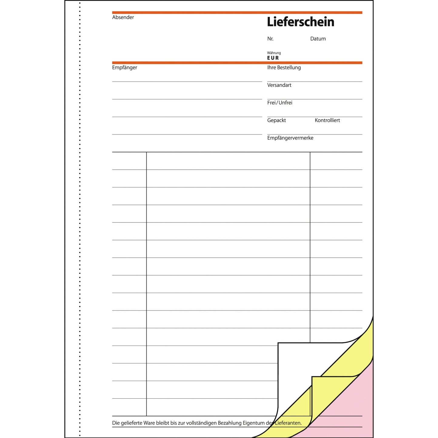 SIGEL Lieferschein SD 012 DIN A5 selbstdurchschreibend 3 x 40 Bl.