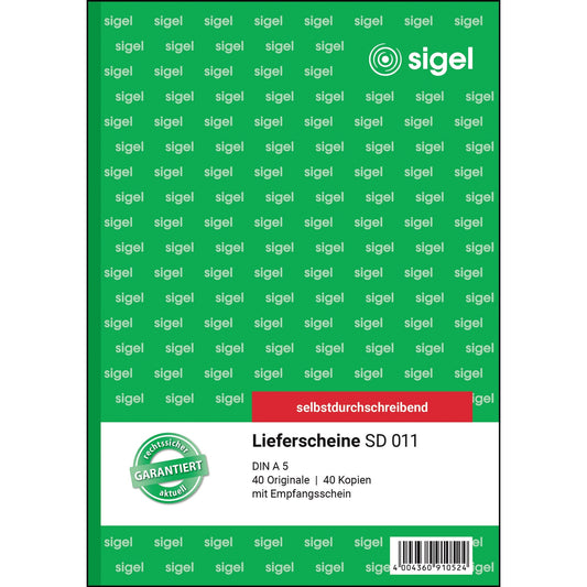 SIGEL Lieferschein SD 011 DIN A5 selbstdurchschreibend 2 x 40 Bl.