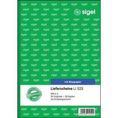 SIGEL Lieferschein LI 525 DIN A5 nicht selbstdurchschreibend 2 x 50 Bl.