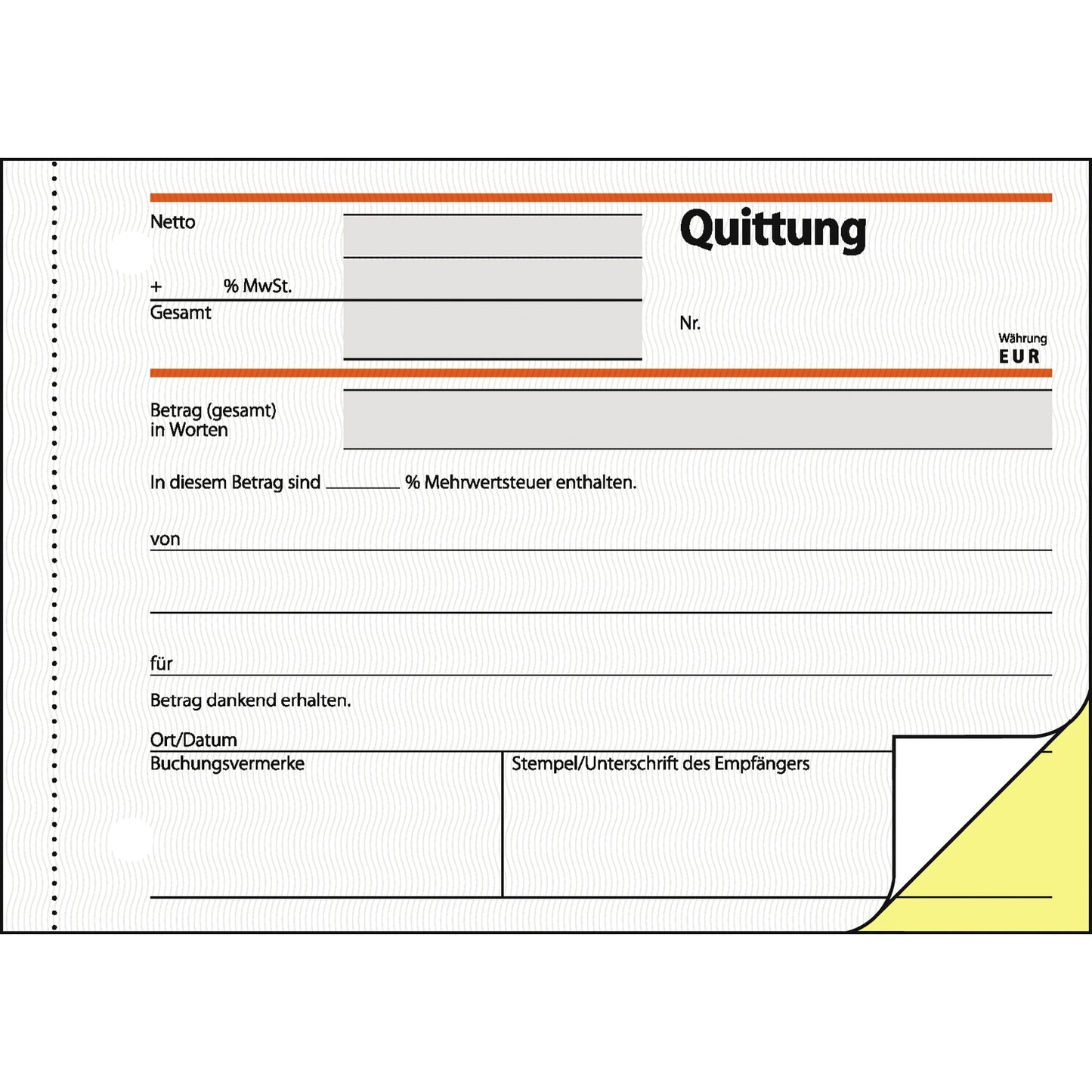SIGEL Quittungsblock SD 022 DIN A6 quer selbstdurchschreibend 1 Durchschlag 2 x 40 Bl.