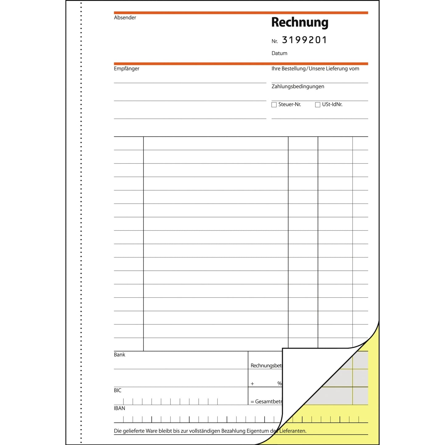 SIGEL Rechnungsblock SD 131 DIN A5 selbstdurchschreibend 1 Durchschlag 2 x 50 Bl.