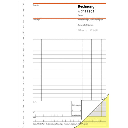 SIGEL Rechnungsblock SD 131 DIN A5 selbstdurchschreibend 1 Durchschlag 2 x 50 Bl.