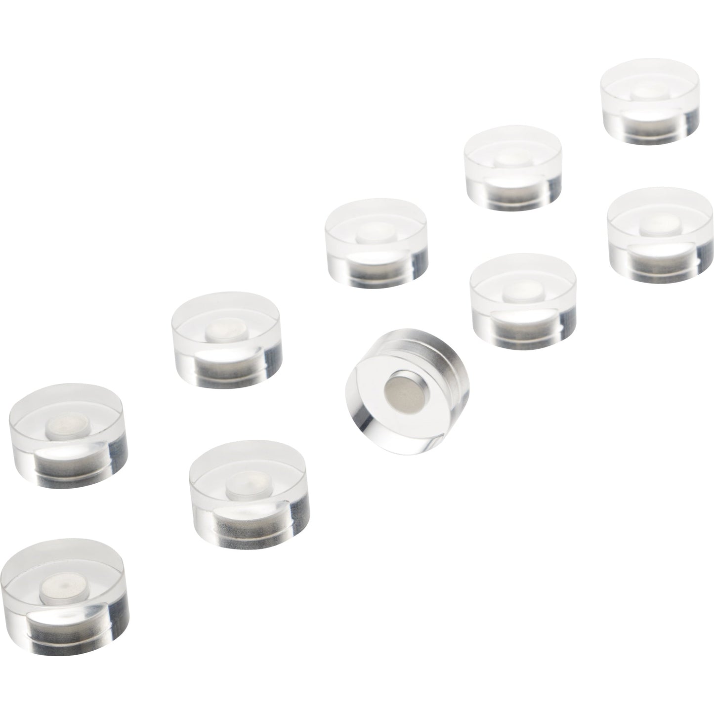 magnetoplan® Magnet Design 15 x 9 mm (Ø x H) 1kg Acryl transparent 10 St./Pack.