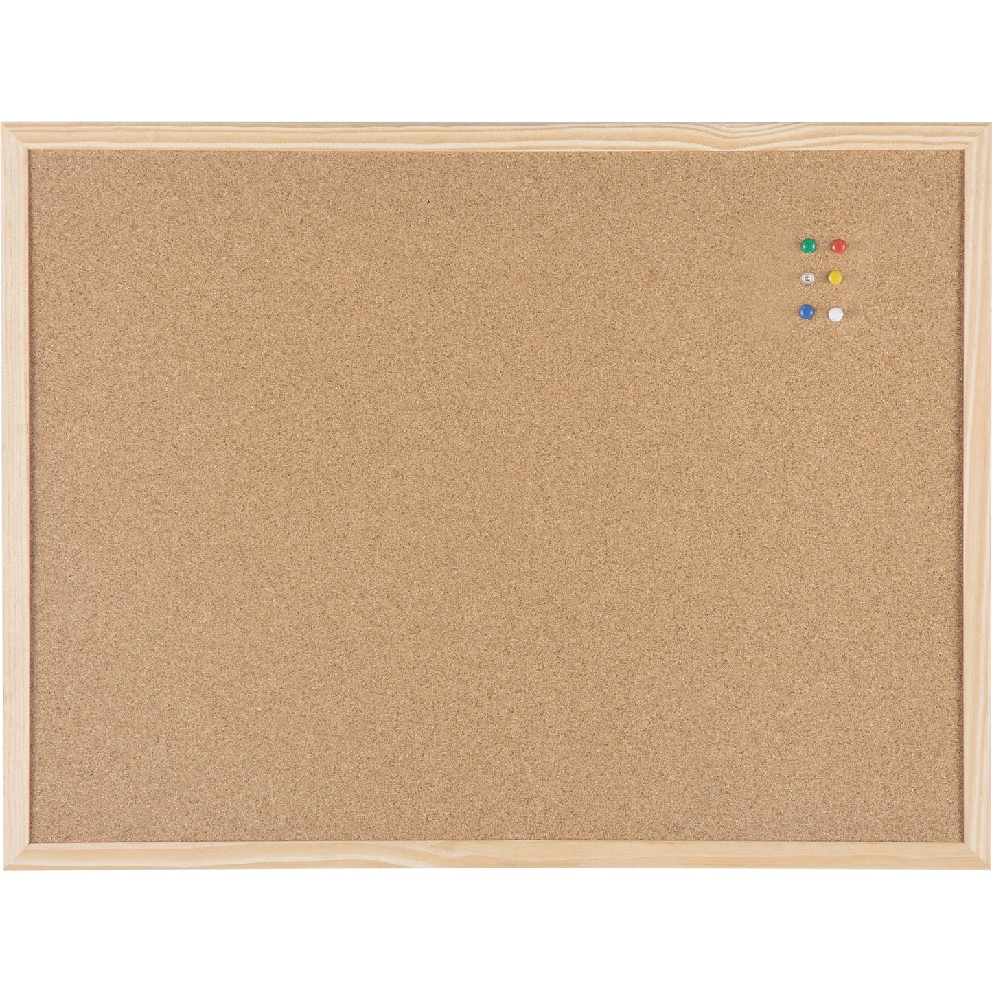 Bi-office Pinnwand Basic Maße der Oberfläche: 60 x 45 cm (B x H) Kork Material des Rahmens: Kiefernholz braun