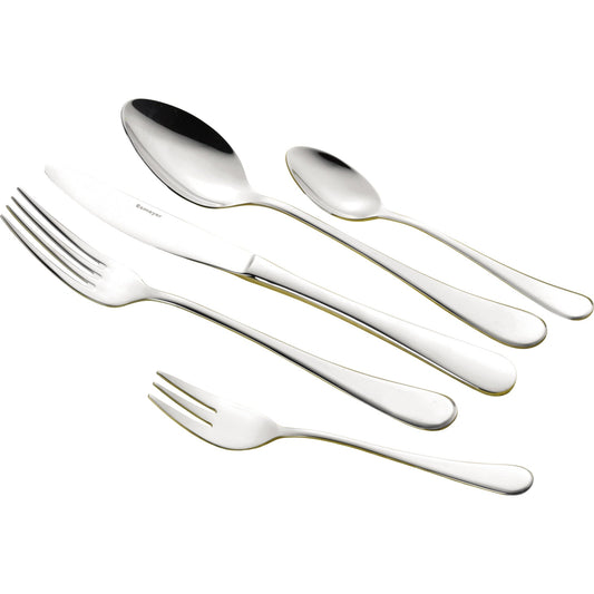 Esmeyer® Besteckgarnitur CELINE Mehrweg 36 x Menümessern, Menülöffeln, Menügabel, Kaffeelöffeln, Kuchengabeln, 1 x Besteckbehälter Edelstahl 18/10, poliert silber