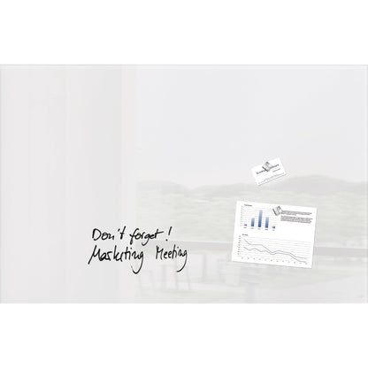 SIGEL Glasboard Artverum 100 x 65 x 1,5 cm (B x H x T) Tafel magnethaftend inkl. 3 extra starke SuperDym-Magnete Sicherheitsglas super-weiß
