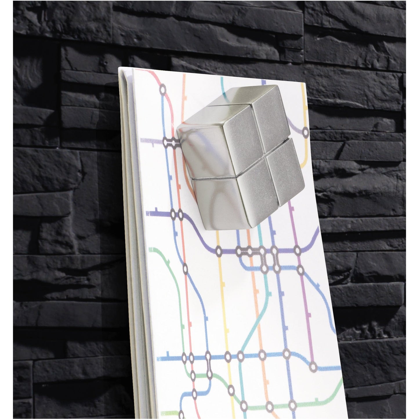 SIGEL Magnetboard Artverum GL169 480x480x15mm Glas Schiefer-Stone