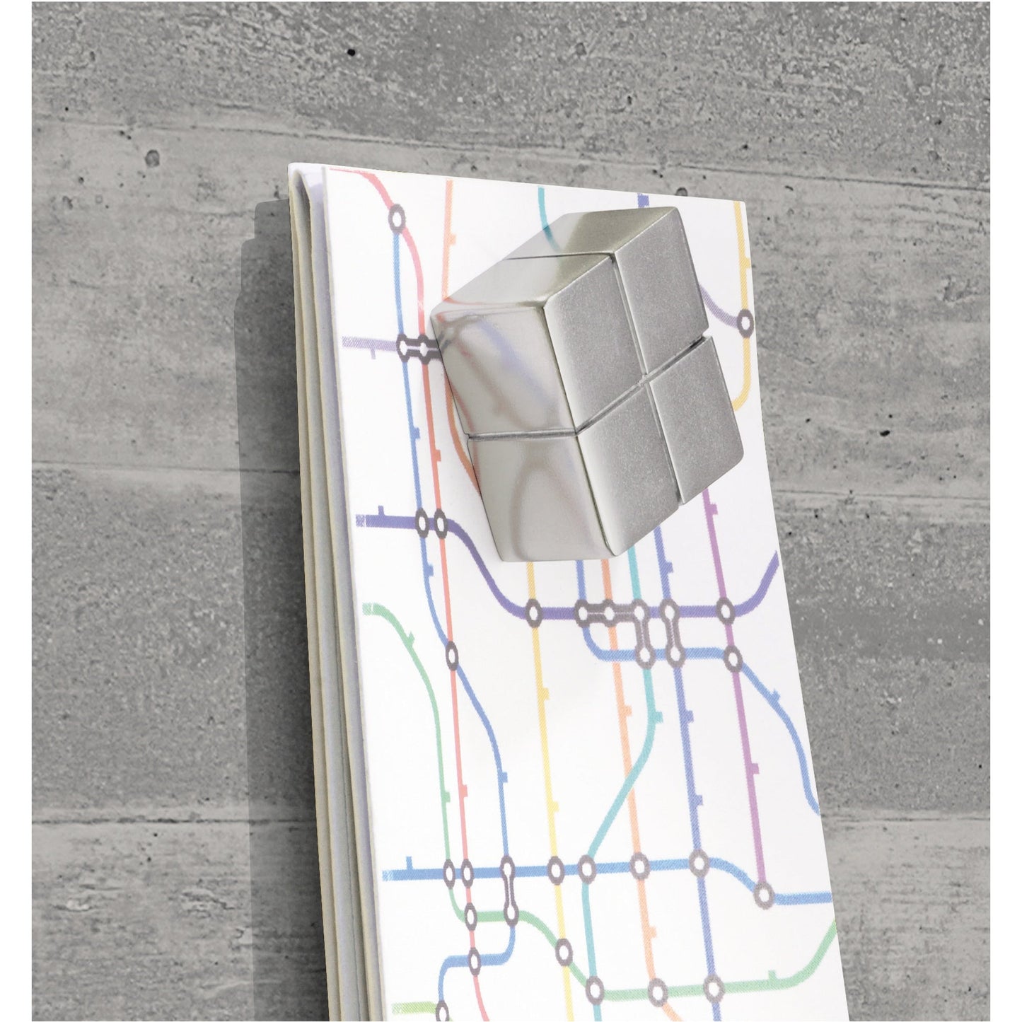 SIGEL Glasboard Artverum 130 x 55 x 1,5 cm (B x H x T) Tafel magnethaftend inkl. 2 extra starke SuperDym-Magnete Sicherheitsglas design Sichtbeton