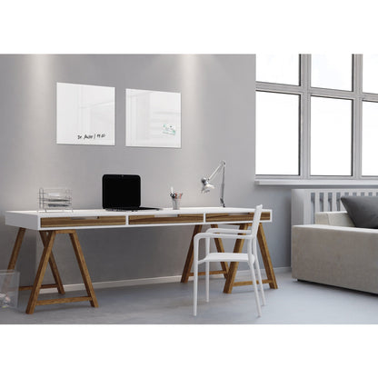 SIGEL Glasboard Artverum 48 x 48 x 1,5 cm (B x H x T) Tafel magnethaftend inkl. 3 starker SuperDym-Magnete Sicherheitsglas super-weiß