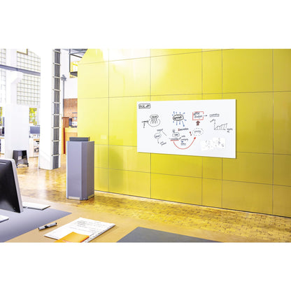 SIGEL Glasboard Artverum 200 x 100 x 1,8 cm (B x H x T) Tafel magnethaftend inkl. zwei extra-starker SuperDym-Magnete Sicherheitsglas super-weiß