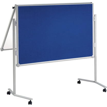 MAUL Moderationstafel MAULpro Maße der Oberfläche: 120 x 150 cm (B x H) inkl. Rollensatz, Blockhalter, Verbindungsklammern Textil blau