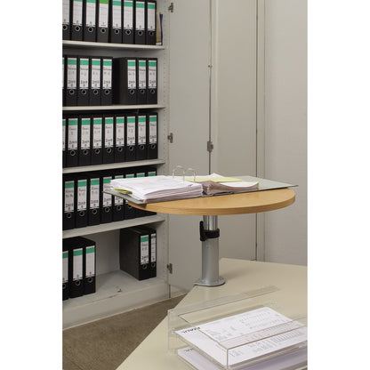 MAUL Tischpult 600 x 20 x 510 mm (B x H x T) höhenverstellbar 30kg Holz, melaminbeschichtet grau