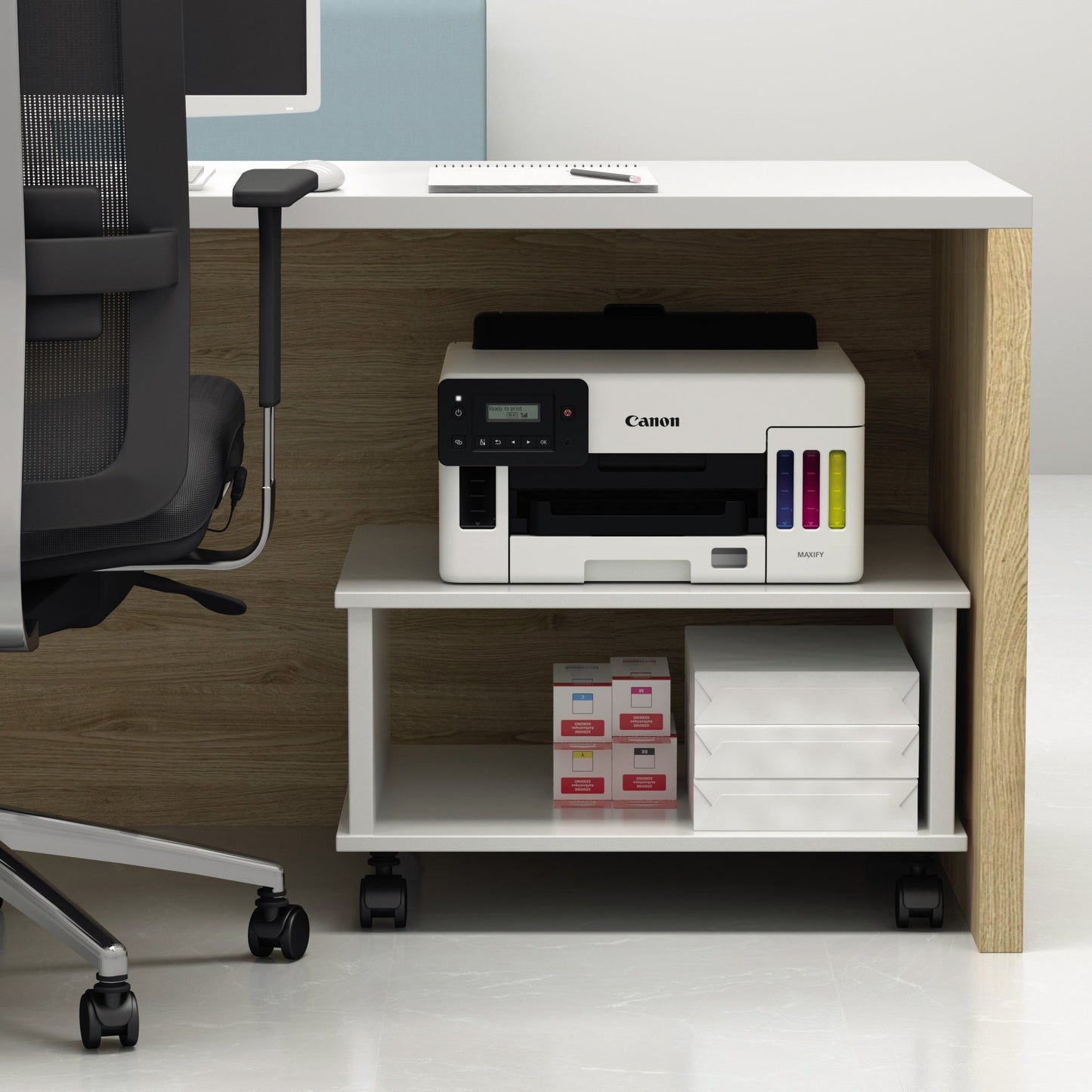 Canon Tintenstrahldrucker MAXIFY GX5050 DIN A4 24 ISO-Seiten/Min. schwarz, 15,5 ISO-Seiten/Min. farbig 39,9 x 23,8 x 41,6 cm (B x H x T)